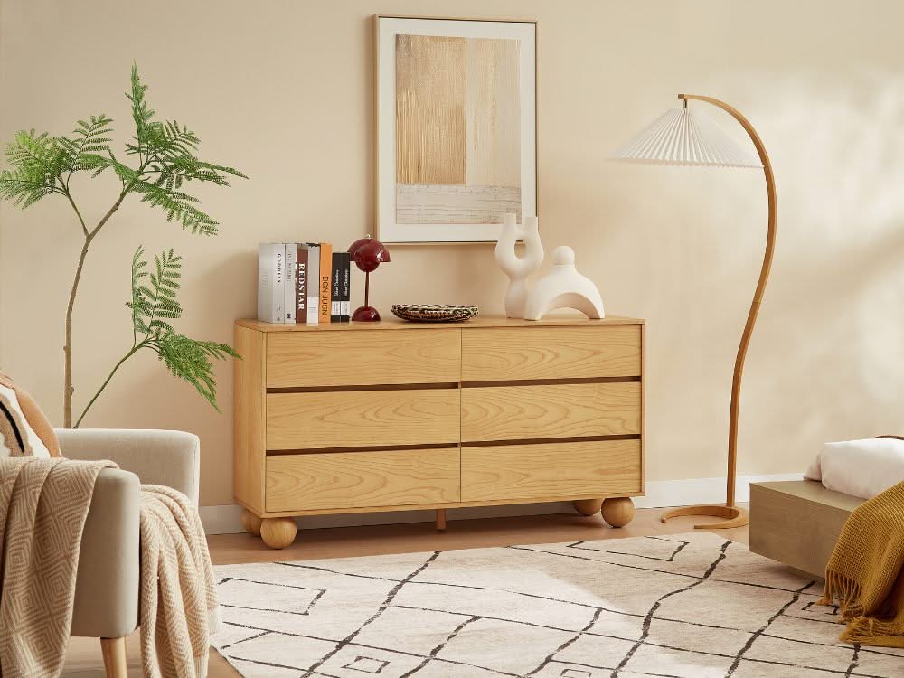 Ballico 6 Chest of Drawers - Light Oak - Image 6