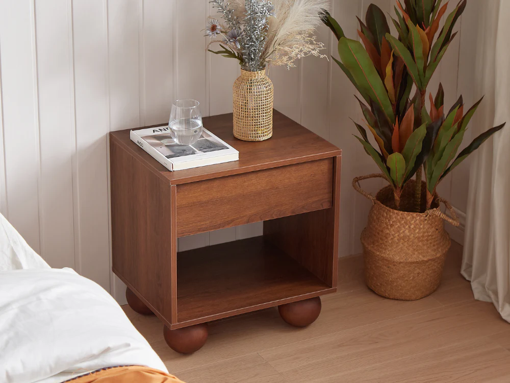 Ballico Bedside Table - Walnut - Image 3