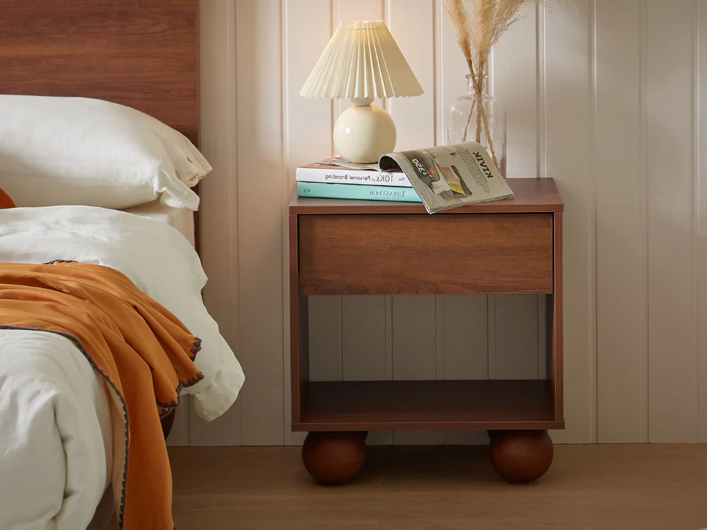 Ballico Bedside Table - Walnut - Image 4