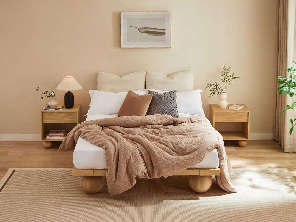 Ballico Timber Bed Base - Light Oak - Image 7