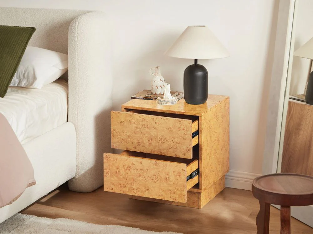 Burlin Burlwood Bedside Table - Image 5