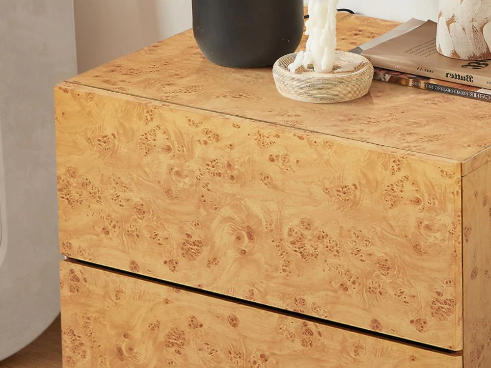 Burlin Burlwood Bedside Table - Image 6