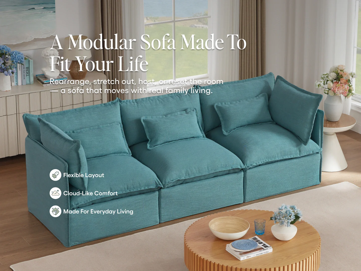 Lifely Modular Washable Sofa - Image 195