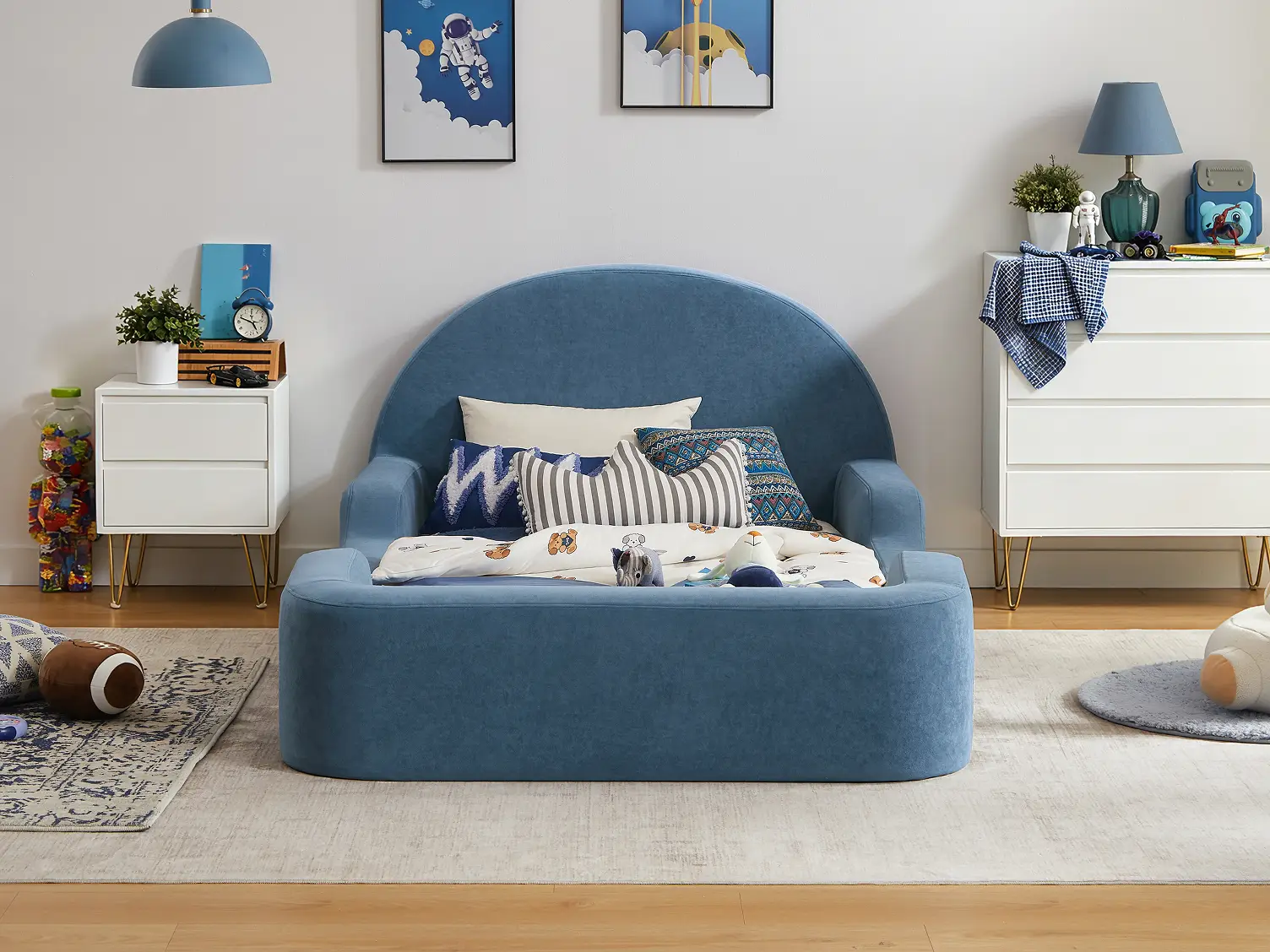 Little Lifely King Single Bed - Dusty Blue