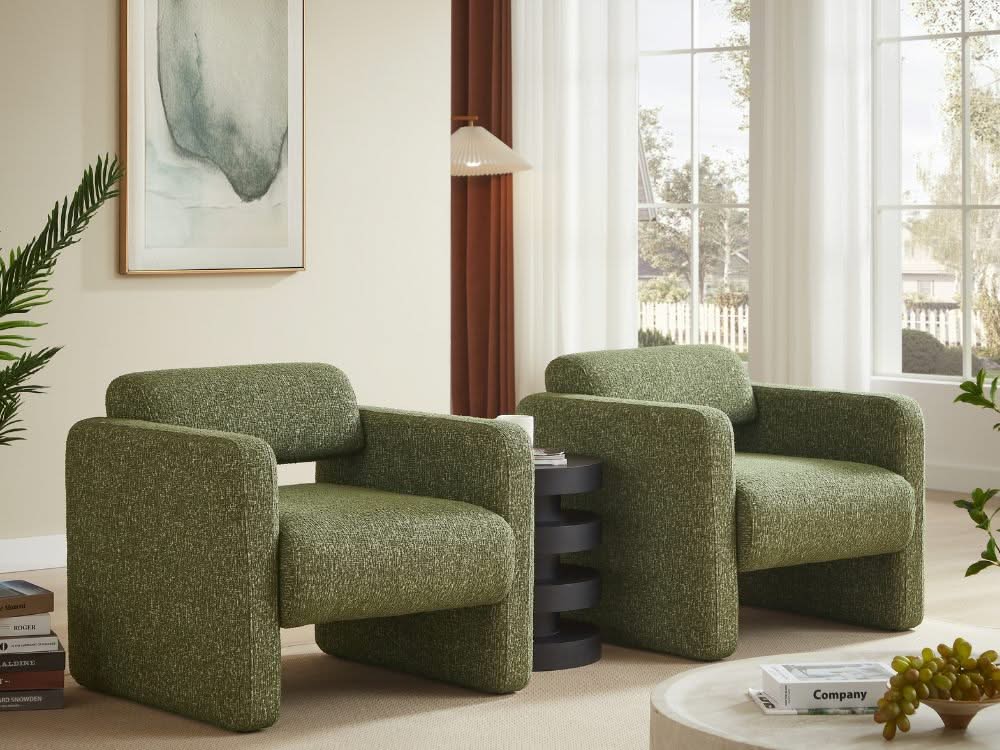 Lorraine Armchair - Olive Green - Image 4