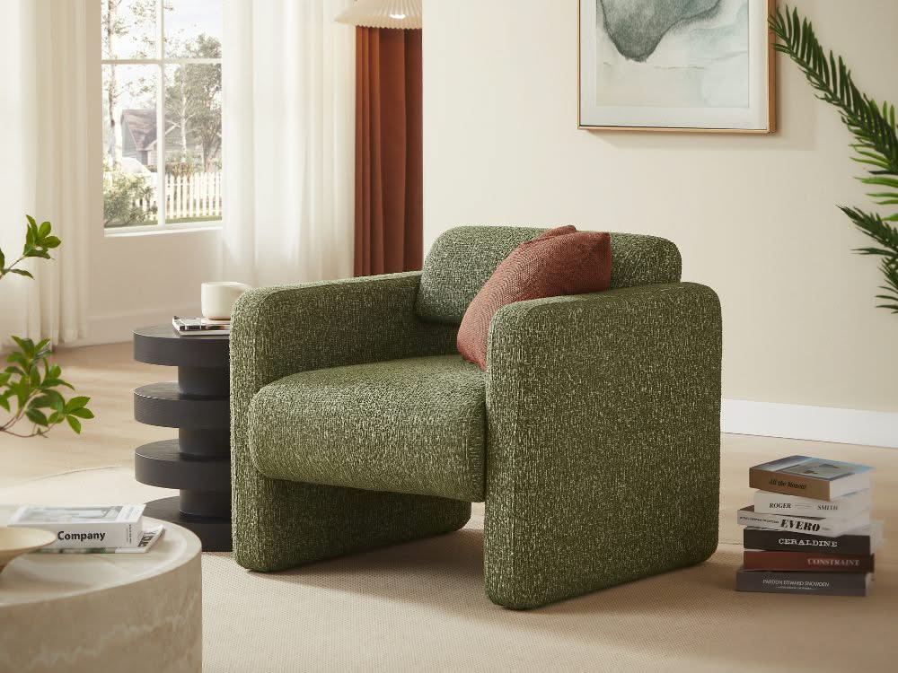 Lorraine Armchair - Olive Green - Image 8